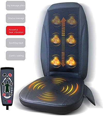 Full Back Shiatsu Kneading & Vibrating Massager Premium Heating - Seat Cushions - Maximize Comfort During Travel, at Home and Office and in Car