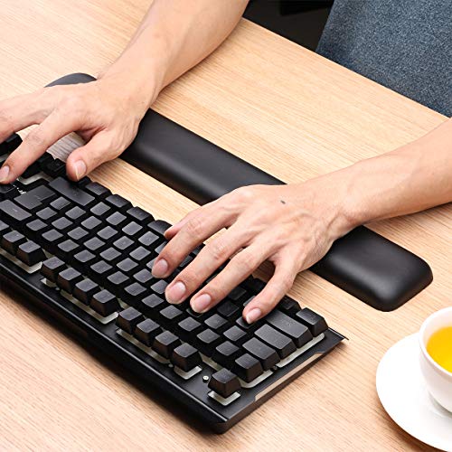 Aelfox LeatherGel Keyboard Wrist Rest and Mouse Wrist Rest Set