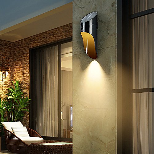 Solar Light, Hatop Solar Power Microwave Radar Sensor Timekeeping LED Light Superbright Lamp (Black)