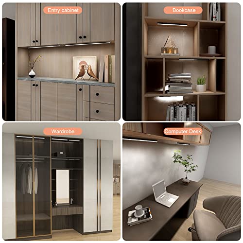 Under Cabinet Lights,USB Plug Closet Lights,Dimming Timing,2pcs 12Inch USB Led Light Bar,Under Counter Lights for Kitchen,Under Cabinet Lighting,Shelf,Cupboard,Wardrobe Light