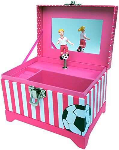 Just Like Me Soccer Player Musical Jewelry Box (Blonde Hair Figurine)