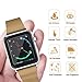 Apple Watch 42mm Screen Protector, Amoner iWatch Tempered Glass Screen Film [Full Coverage][2.5D Curved Edge] for 42mm iWatch Series 3/2/1 （Black）