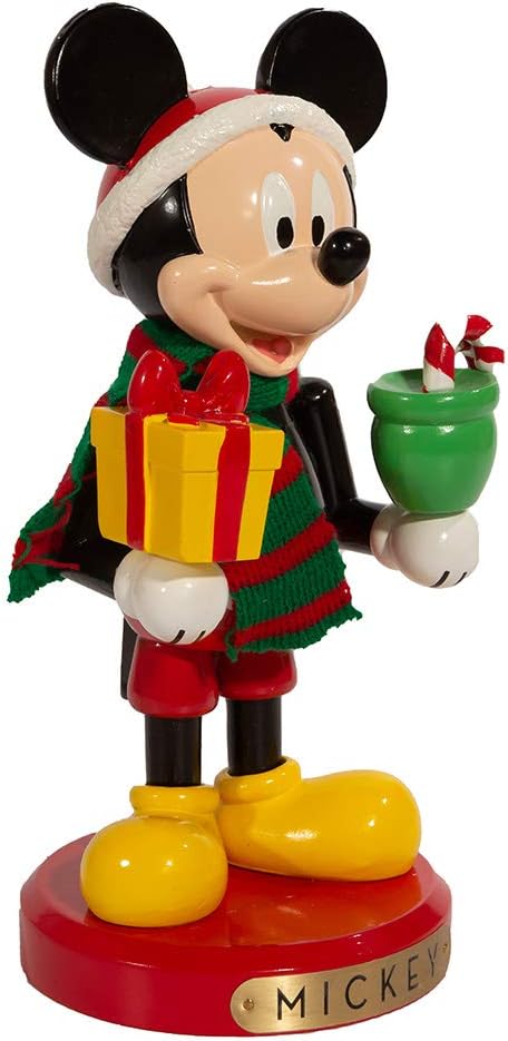 Nutcrackers - Disney DN6211L Mickey Mouse with Present Nutcracker, Multi-Colored