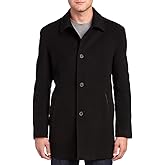 Cole Haan Men's Cashmere Blend Single Breasted Classic Coat With Shirt Collar