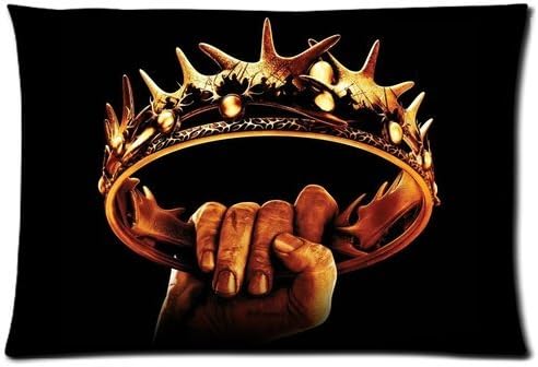 Umak Game of Thrones Crown Pillow Cover Design Easter Day Gifts Zippered Pillowcase Personalized Throw Pillowcases Decorative Sofa Or Bed Pillow Case Cover 20x30(2 Sides) Great Gifts For Friends Or Families