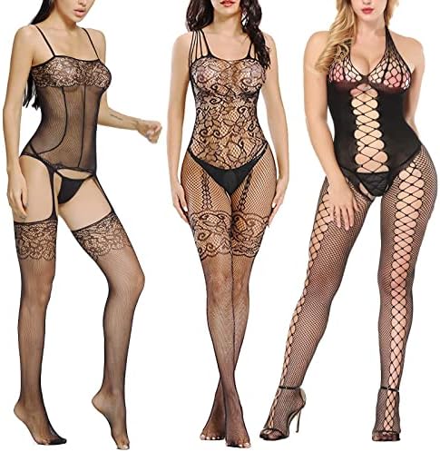 Women's Fishnet Lingerie Lace Stockings Bodysuits Mesh Babydoll for Women, Mesh Fishnet Lingerie Thigh High Stockings Teddy Bodysuit Lace Babydoll Sexy Lingerie for Women (3 Pcs) price in UAE | Amazon UAE | kanbkam Women's Fishnet Lingerie Lace Stockings Bodysuits Mesh Babydoll for Women, Mesh Fishnet Lingerie Thigh High Stockings Teddy Bodysuit Lace Babydoll Sexy Lingerie for Women (3 Pcs) price in UAE | Amazon UAE | kanbkam