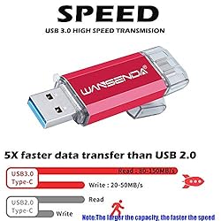 WANSENDA OTG USB Flash Drive 2 in 1 USB Photo Stick