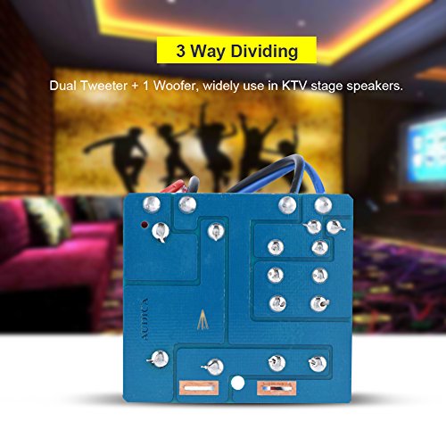 2Pcs Speaker Frequency Divider Board Tweeter + Bass, 2 Way Hi-Fi Audio Crossover Sound Filter Frequency Distributor DIY Module