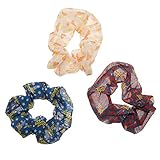 Wonder Woman Hair Scrunchies for Girls - Wonder Woman Hair Accessories w/Wonder Woman Logo - Wonder Woman Gift for Girs