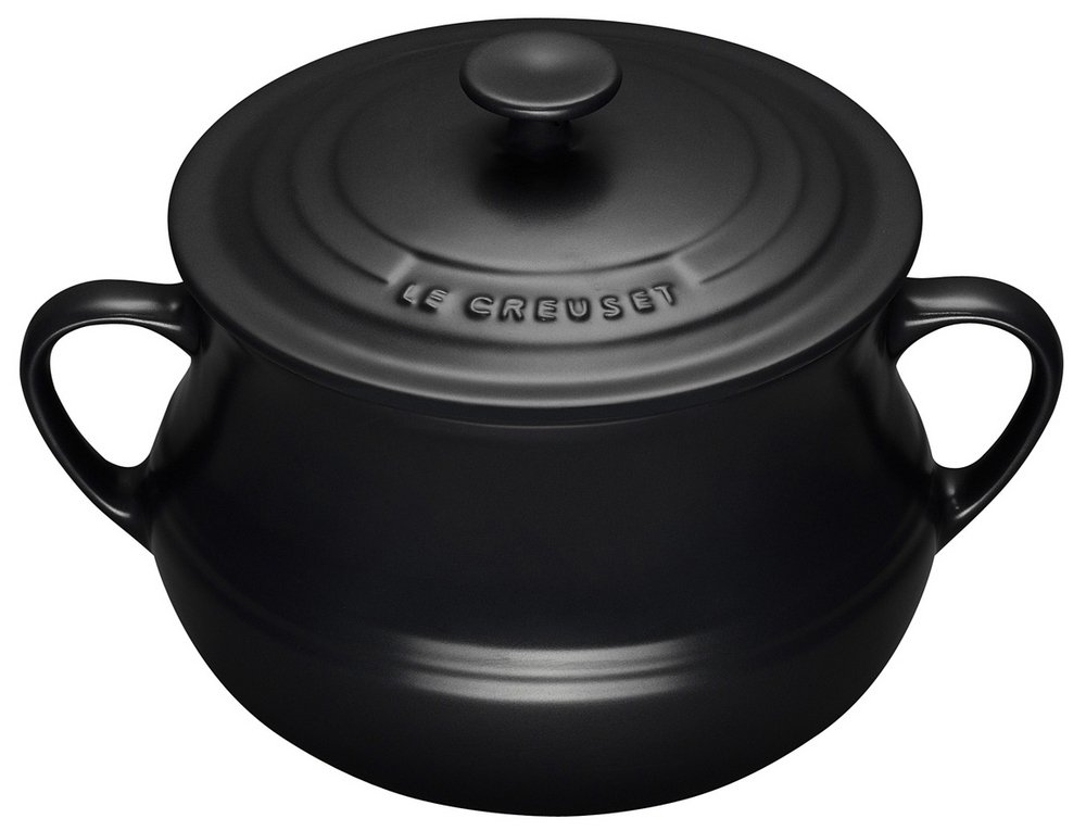 Le Creuset Stoneware Bean Pot, Satin Black, Large, 4 Litre Amazon.co.uk Kitchen & Home