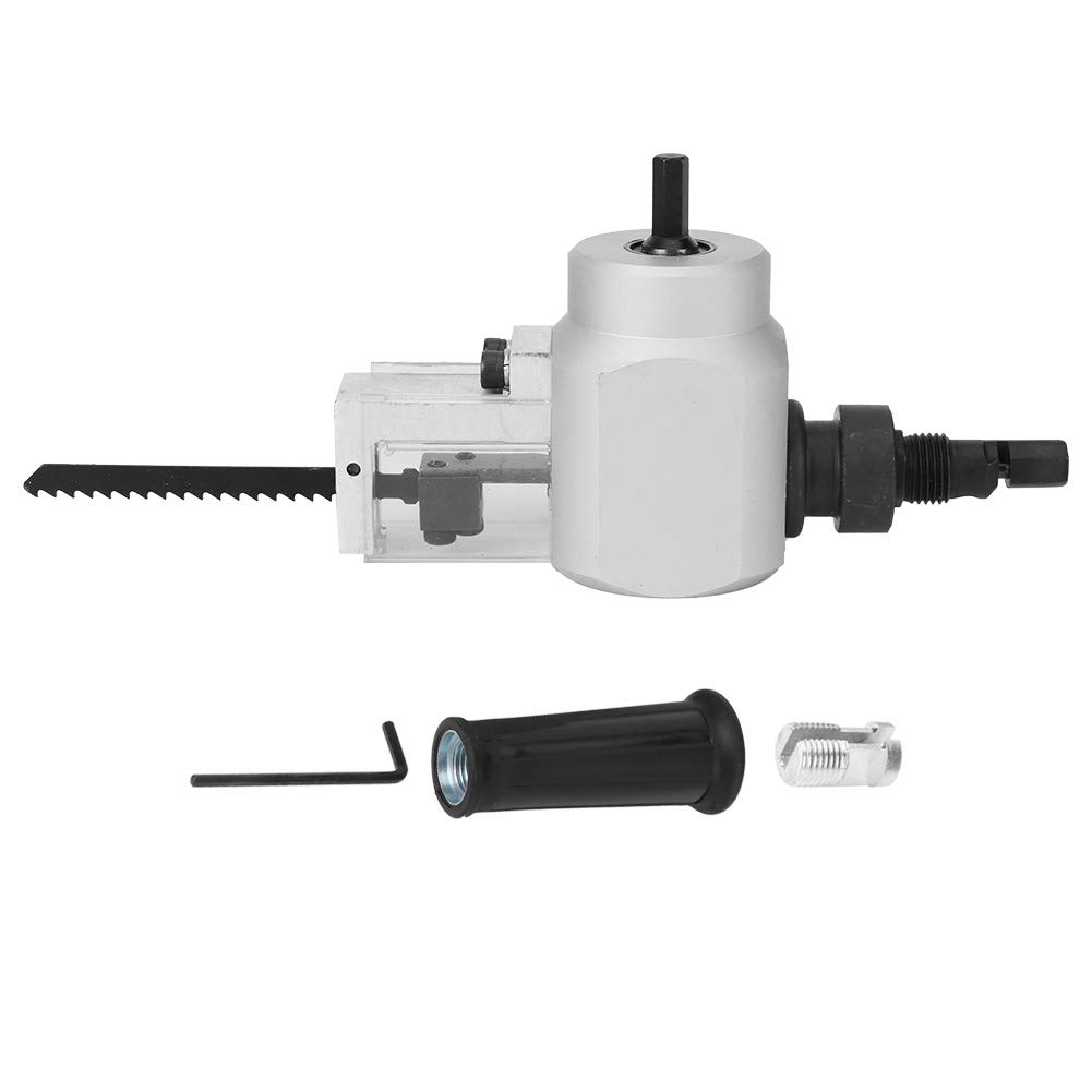 Double Head Metal Cutter Sheet Nibbler Drill, Metal Nibbler Cutter Double Head Wood Saw with Wrench, Electric Metal Cutter