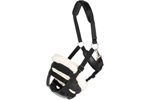 Schneiders Breathe Rite Fleece Lined Grazing Muzzle for Horses | Adjustable and Comfortable Design with Breakaway Safety Crown | Size Horse