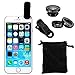 XCSOURCE Clip 180 Degree Fish Eye Lens + Wide Angle + Micro Lens Kit for iPhone 4 4S 4G 5 5G 5S Samsung Galaxy S3 i9300 S4 i9500 cell phone (Black) DC264B