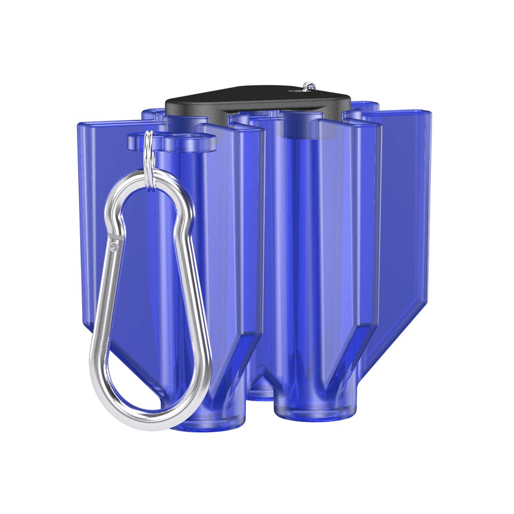 8 Flight Plastic Case Clear Blue Darts Wallet, 3 Flights per