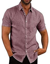 COOFANDY Men's Casual Button Down Shirt Chambray
