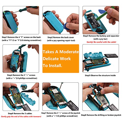 eioeao 2 Pack Joy Con Joystick Replacement 3D Analog Joysticks for Nintendo Switch and Switch