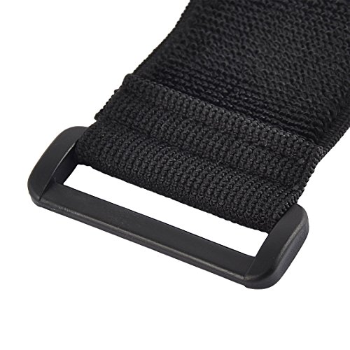 uxcell Nylon Outdoor Sports Elastic Backpack Hook Loop Tie Strap 5 x 50cm 2pcs Black