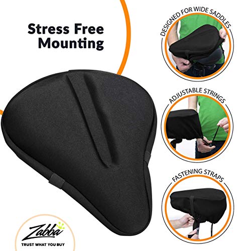 Bikeroo Bike Seat Cushion Padded Gel Bike Seat Cover, Compatible with