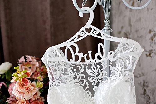 Bride hanger - white wedding dress hanger - best bridal…