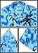 LA LEELA Mens Hawaiian Shirts Short Sleeve Button Down Shirt Men's Party Shirts Casual Vacation Tropical Shirts for Men Funny XXL Island View Blue