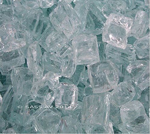 UPC 811605029217, Fireplace Fire Pit Glass, Chunky ~1/2&quot; Clear with slight aqua tint, 10 LBS