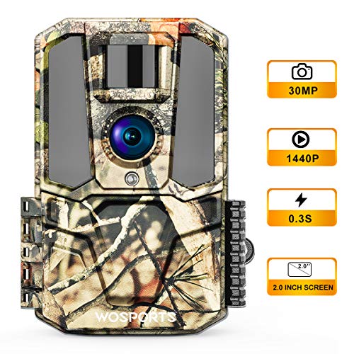 WOSPORTS Trail Camera with sd Card (Light Yellow)