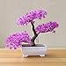 dezirZJjx Artificial Plants Welcoming Pine Bonsai Simulation Artificial Potted Plant Ornament Home Decor - Red