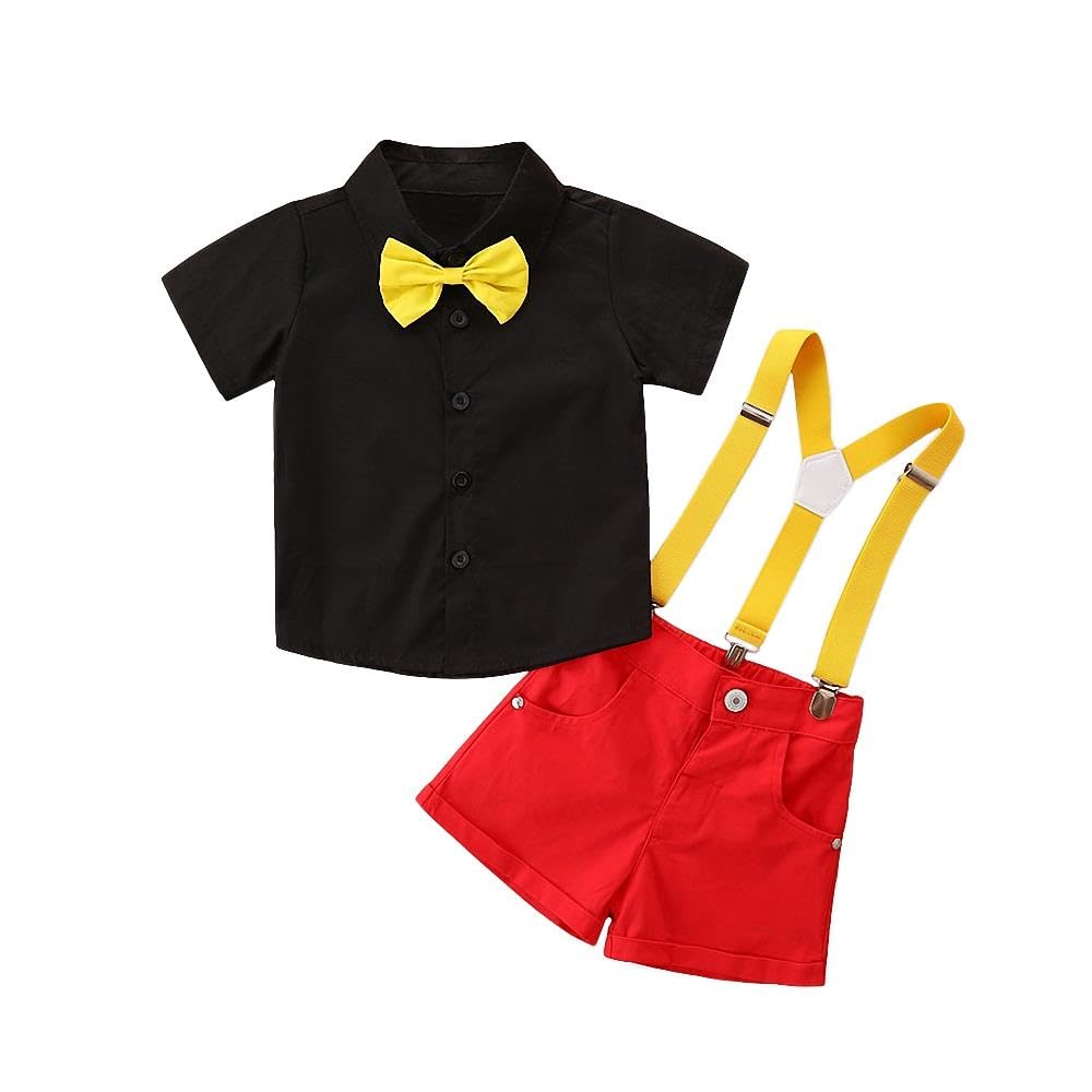 Lito Angels Mickey Costume Suspender Suit Fancy Dress Up Set for Kids Boys Age 2-3 Years (Tag number 100) — image 1