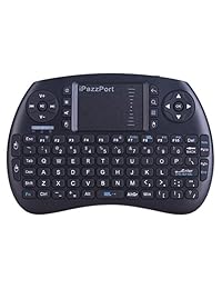 iPazzPort Mini teclado inalámbrico para Smart TV y Raspberry Pi, Negro