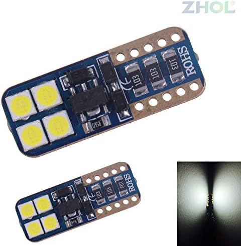 ZHOL2PCS 3030 8-SMD T10 W5W 194 169 2825 LED Bulbs,White(Brightest Led On Amazon)