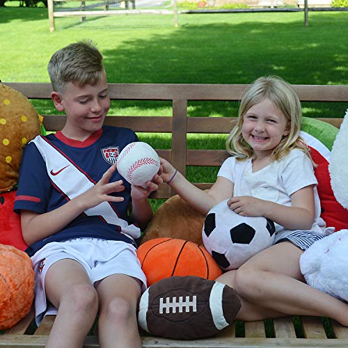 image for CatchStar Baseball Plush Fluffy Plush Baseball Toy Durable Stuffed Bas