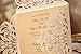 Jofanza 6.3 x 6.3 Inch 50PCS Ivory Wedding Invitations Cards with Envelopes Laser Cut Lace Flower Pattern Invites Card for Qinceanera Engagement Birthday Bridal Shower Graduation Party Invitation