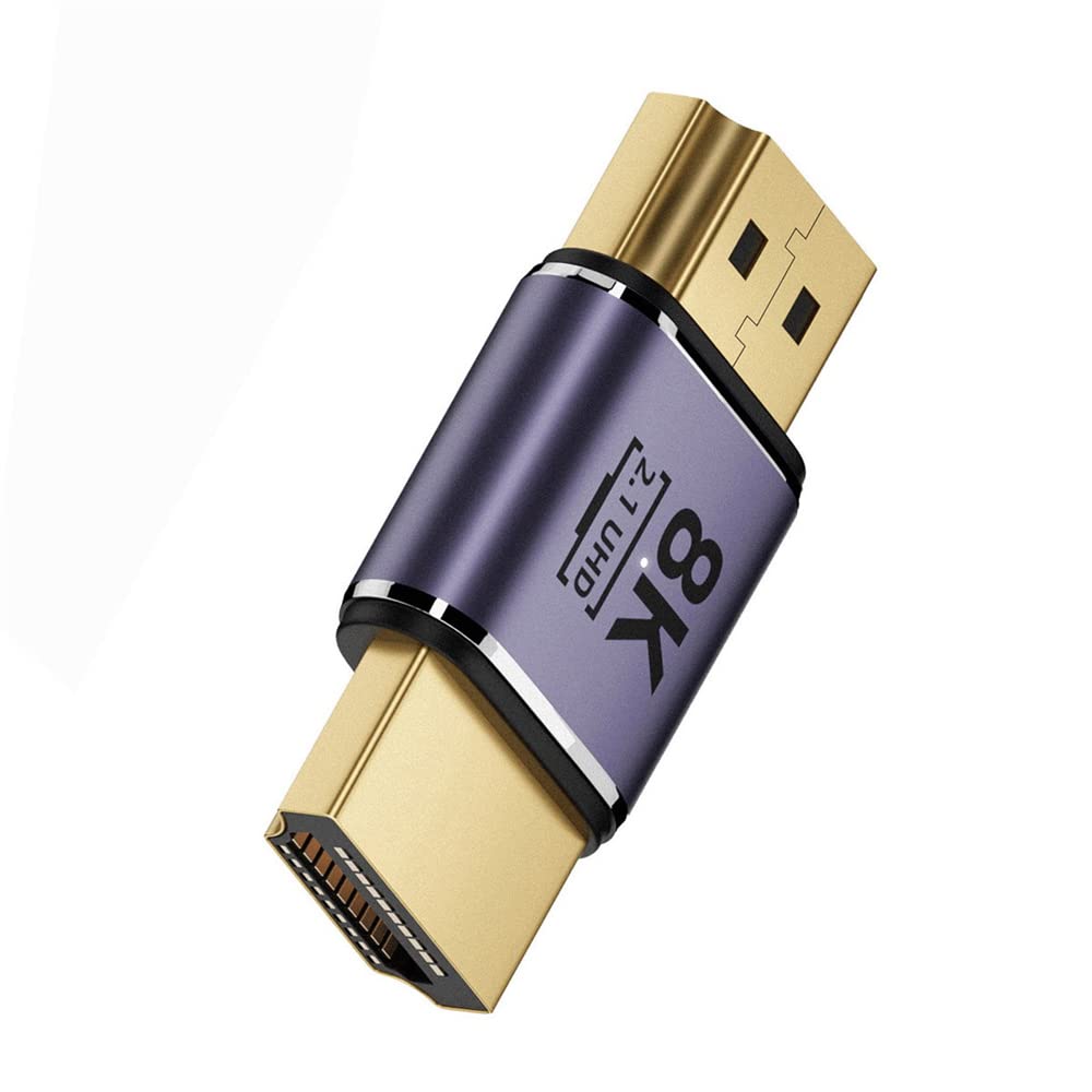 NFHK HDMI Male to HDMI 2.1 Male UHD Extension Gold Converter Adapter Support 8K 60hz HDTV — image 1