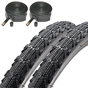 Ultimate Hardware Duro Ellie Mae 700 x 35c CX Hybrid Bike Tyres with Schrader Tubes (Pair)