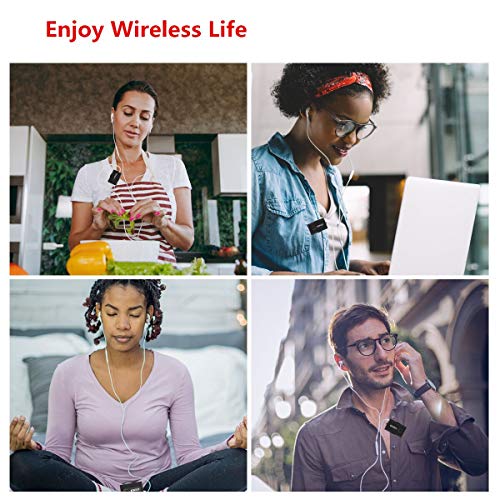 KEiiD Bluetooth Receiver CSR 4.2 Chip with Removable Back Clip, Stream Wireless Stereo Music with Wired Earphones,Car AUX Kit,Speakers.Built-in Microphone for Handsfree Calls.10 Hours Long Play Time - Thumbnail 6