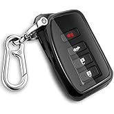 QBUC for Lexus Key fob Cover, TPU Car Key Case Protector with Keychain Compatible with Lexus 2014-Up RX is ES GS LS NX RS GX LX RC LC