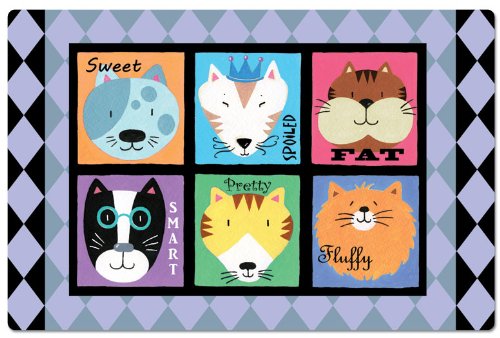 CounterArt 'Cat Personalities' Pet Placemat