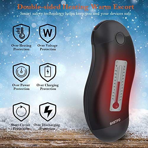 SHSTFD Hand Warmers, 2 in 1 Rechargeable 6000mA Reusable Pocket