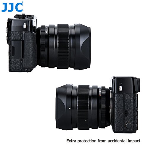 JJC Noir Pare-soleil pour Fujifilm Fujinon XF 23mm F1.4 R, XF 56mm F1.2 R et XF 56mm F1.2 R APD avec Toboggan Motif Casquette – Remplace Fujifilm LH-XF23 - Image 5