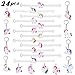 Pawliss 24 Normal & 24 Glow-in-the-dark Unicorn Bracelets Keychains Wristband, Birthday Party Favors Supplies for Kids Girls, Prizes Gifts, Rubber 48 pcs