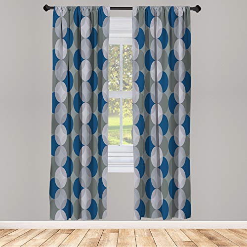 Lunarable Circle Window Curtains, Flower of Life