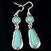 TS Women's Inlaid Turquoise Pendant Alloy Earrings (2.7 Inches)