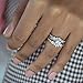 TwoBirch Sterling Silver Half Halo Prong and Channel Set Ring Guard With Cubic Zirconia (1.01 ct.)
