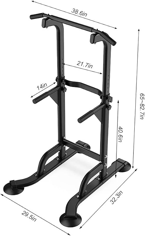 Sogeshome power tower pull up station pull up bar para home gym fitness dip station altura ajustável treino corporal nsd-psbb005-01