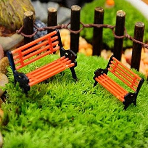 bromrefulgenc Fairy Garden Accessories - Miniature Park Bench Miniature Landscape for DIY Doll House Fairy Garden Plant Pots Decoration