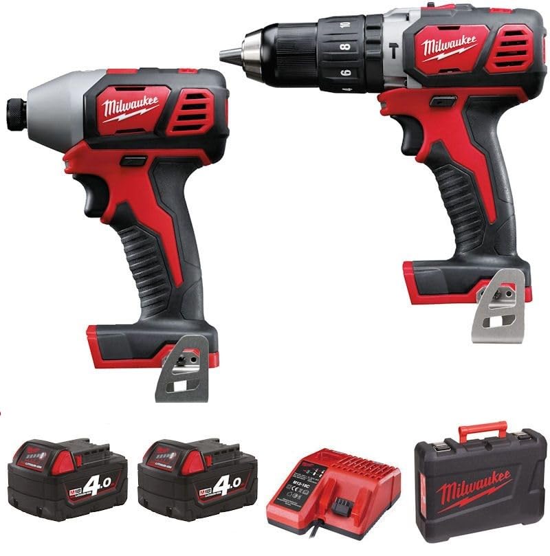 Milwaukee M18 BPP2C-402C Heavy-Duty Twin Pack - 18 Volt 2 x 4.0Ah Li-Ion