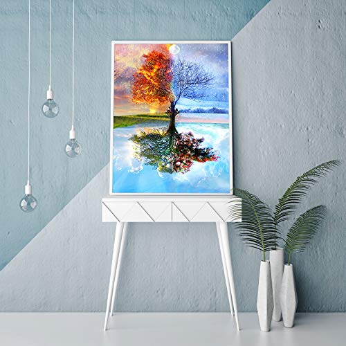 DIY 5D Diamond Painting by Number Kit, Full Drill Crystal Rhinestone Embroidery Cross Stitch Arts Craft for Home Wall Decor (Canvas 11.8x15.8 inch)