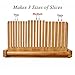 WELLAND Bamboo Bread Slicer Guide, Foldable Wooden Toast Cutting Guide with 3 Slicing Sizes for Homemade Breads, Loaf Cakes