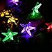 Icicle Starfish Solar String Lights, 20Ft 30 LED Fairy Christmas Lighting for Indoor/Outdoor Home, Patio, Lawn, Garden,Beach, Party and Seasonal Holiday (Multi Color)