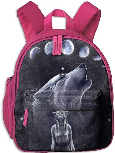 Mini School Bags Create My Own With Wolf Girl For Kindergarten Unisex Kid Pink